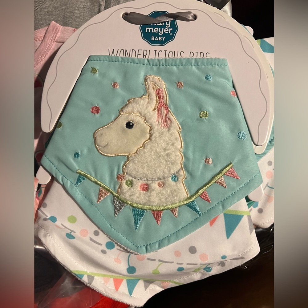 4 new bibs unicorn llama